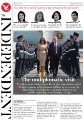 The Independent () Newspaper Front Page for 13 July 2018