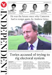 The Independent () Newspaper Front Page for 13 September 2016