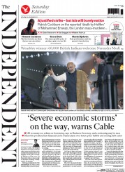 The Independent () Newspaper Front Page for 14 November 2015
