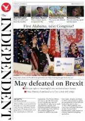The Independent () Newspaper Front Page for 14 December 2017