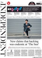 The Independent () Newspaper Front Page for 14 January 2016