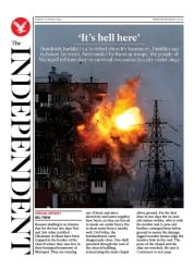 The Independent () Newspaper Front Page for 14 March 2022