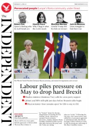 The Independent () Newspaper Front Page for 14 June 2017