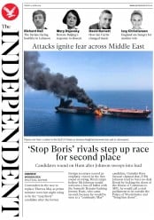 The Independent () Newspaper Front Page for 14 June 2019