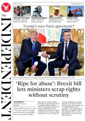 The Independent () Newspaper Front Page for 14 July 2017