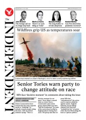 The Independent () Newspaper Front Page for 14 July 2021