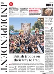 The Independent () Newspaper Front Page for 14 August 2014