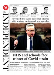 The Independent () Newspaper Front Page for 14 September 2021
