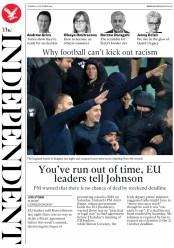 The Independent () Newspaper Front Page for 15 October 2019