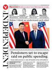 The Independent () Newspaper Front Page for 15 November 2022