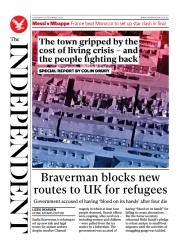 The Independent () Newspaper Front Page for 15 December 2022