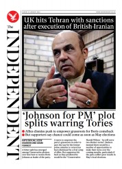 The Independent () Newspaper Front Page for 15 January 2023