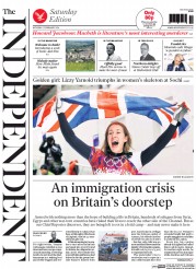 The Independent () Newspaper Front Page for 15 February 2014