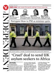 The Independent () Newspaper Front Page for 15 April 2022