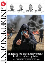 The Independent () Newspaper Front Page for 15 May 2018
