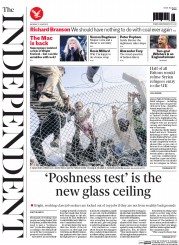 The Independent () Newspaper Front Page for 15 June 2015