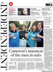 The Independent () Newspaper Front Page for 15 July 2014