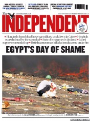 The Independent () Newspaper Front Page for 15 August 2013