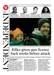 The Independent () Newspaper Front Page for 15 August 2021