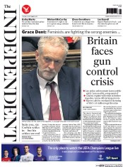 The Independent () Newspaper Front Page for 15 September 2015