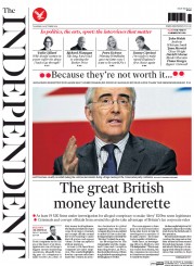 The Independent () Newspaper Front Page for 16 October 2014