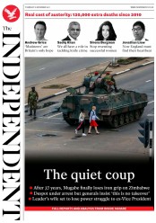 The Independent () Newspaper Front Page for 16 November 2017