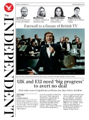 The Independent () Newspaper Front Page for 16 November 2020