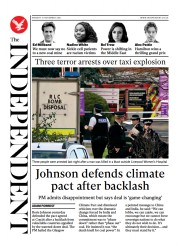 The Independent () Newspaper Front Page for 16 November 2021