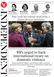The Independent () Newspaper Front Page for 16 December 2016
