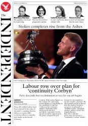 The Independent () Newspaper Front Page for 16 December 2019