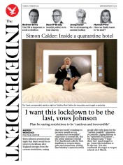 The Independent () Newspaper Front Page for 16 February 2021