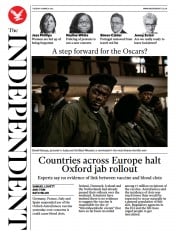 The Independent () Newspaper Front Page for 16 March 2021