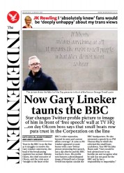 The Independent () Newspaper Front Page for 16 March 2023