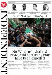 The Independent () Newspaper Front Page for 16 May 2018