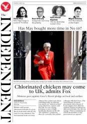 The Independent () Newspaper Front Page for 16 May 2019