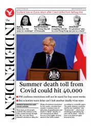 The Independent () Newspaper Front Page for 16 June 2021