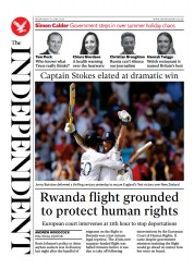 The Independent () Newspaper Front Page for 16 June 2022