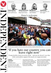 The Independent () Newspaper Front Page for 16 July 2019