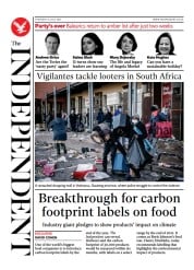 The Independent () Newspaper Front Page for 16 July 2021