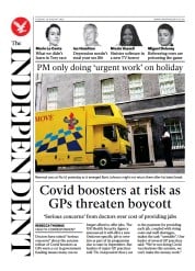 The Independent () Newspaper Front Page for 16 August 2022