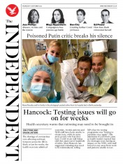 The Independent () Newspaper Front Page for 16 September 2020