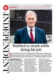 The Independent () Newspaper Front Page for 17 October 2021