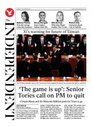 The Independent () Newspaper Front Page for 17 October 2022