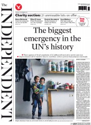 The Independent () Newspaper Front Page for 17 December 2013
