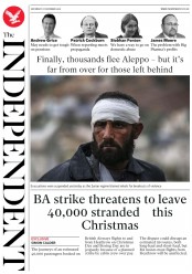 The Independent () Newspaper Front Page for 17 December 2016