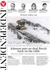 The Independent () Newspaper Front Page for 17 December 2019