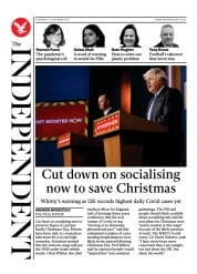 The Independent () Newspaper Front Page for 17 December 2021