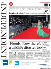 The Independent () Newspaper Front Page for 17 February 2014