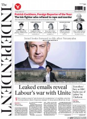 The Independent () Newspaper Front Page for 17 March 2015