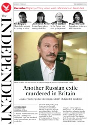 The Independent () Newspaper Front Page for 17 March 2018